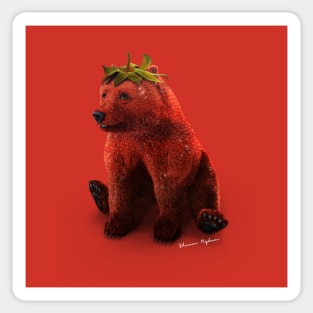 Straw-Beary Sticker